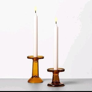 5 Magnolia Home Hearth & Hand Amber Candle Holders